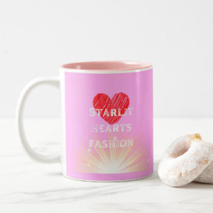Tasse 2 Couleurs Starlit Coeurs Mode Coeur rouge Shine