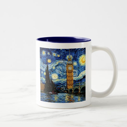 Tasse 2 Couleurs Starry Night Big Ben London England (Droit)