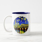 Tasse 2 Couleurs Starry Night Cologne Allemagne Cathédrale (Gauche)