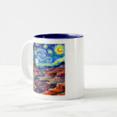 Tasse 2 Couleurs Starry Night Grand Canyon Arizona (Devant gauche)
