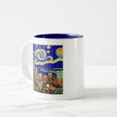 Tasse 2 Couleurs Starry Night Seattle Washington (Devant gauche)