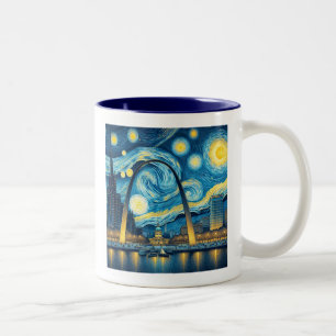 Tasse 2 Couleurs Starry Night St. Louis Missouri