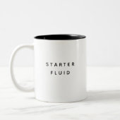 Tasse 2 Couleurs STARTER FLUID Fun Moderne Tendance Typographie Cit (Gauche)