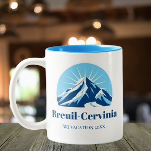 Tasse 2 Couleurs Station de ski de Breuil-Cervinia Italie