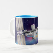 Tasse 2 Couleurs Station spatiale internationale (Devant gauche)