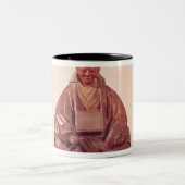 Tasse 2 Couleurs Statue posée de la période de Basho Edo (Centre)