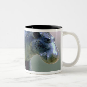 Tasse 2 Couleurs Statuette d'un hippopotame