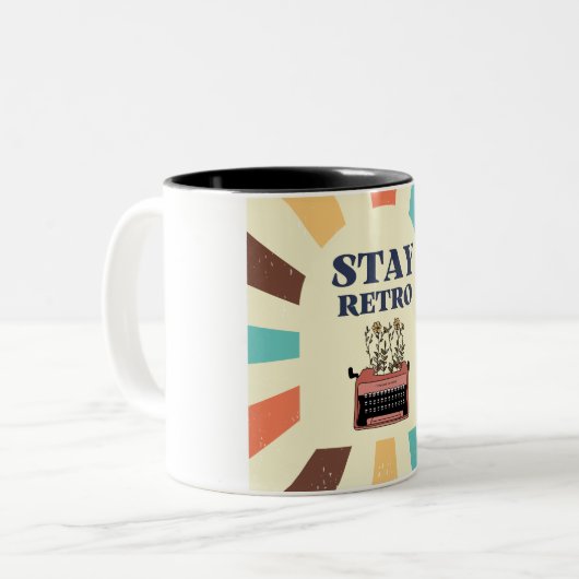 Tasse 2 Couleurs stay retro (Devant gauche)