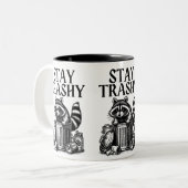 Tasse 2 Couleurs Stay Trashy Raccoon (Devant gauche)