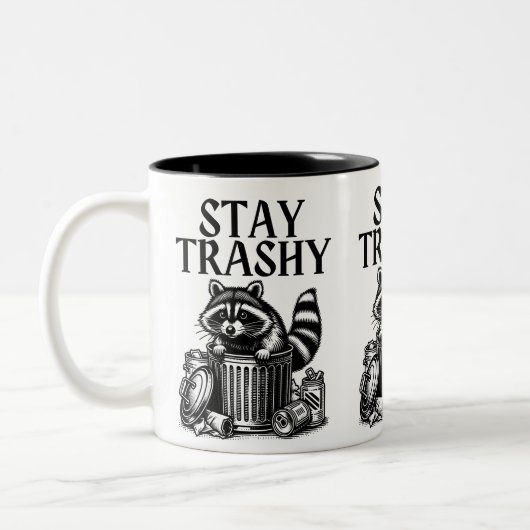 Tasse 2 Couleurs Stay Trashy Raccoon (Gauche)