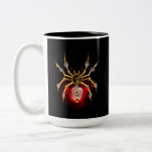 Tasse 2 Couleurs Steampunk spider on black (Gauche)