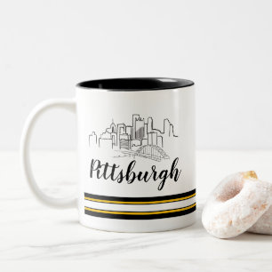 Tasse 2 Couleurs Steelers de Pittsburgh Skyline