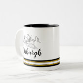 Tasse 2 Couleurs Steelers de Pittsburgh Skyline (Devant gauche)