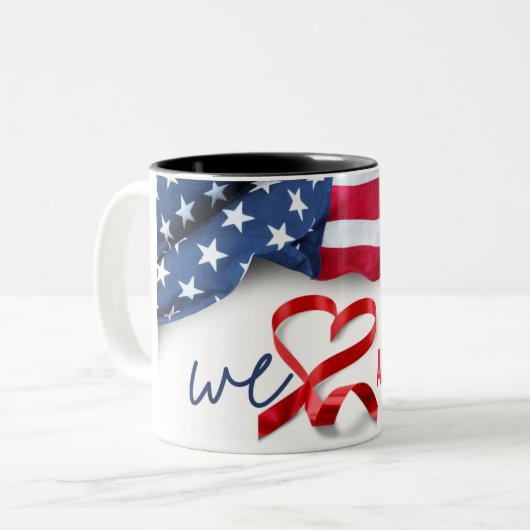Tasse 2 Couleurs Stein commémoratif du président Donald Trump (Devant gauche)