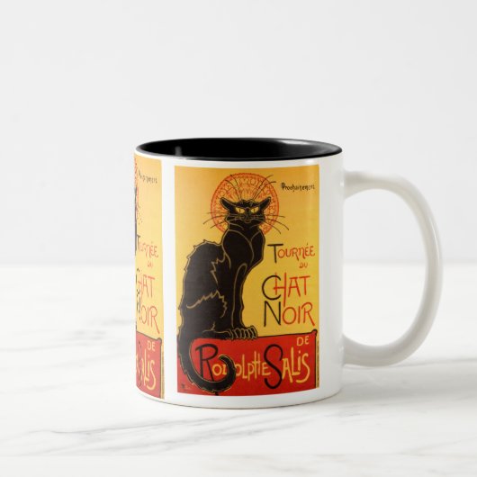 Tasse 2 Couleurs Steinlen : Conversation Noir (Droit)