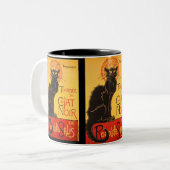 Tasse 2 Couleurs Steinlen : Conversation Noir (Devant gauche)