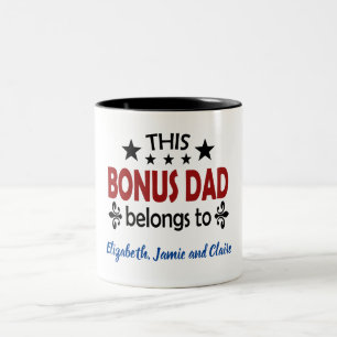 Tasse 2 Couleurs Stepdad Bonus Papa Stepfather Fête des pères d'ann