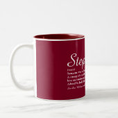 Tasse 2 Couleurs Stepfather, Stepdad Définition Script Bourgogne Am (Gauche)