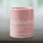 Tasse 2 Couleurs Stepgirl Définition Amusant Moderne Fille Rose<br><div class="desc">Personalise for your special stepdaughter or hijastra to create a unique gift. A va parfaitement à l'émission de cette aubaine,  c'est le jour de la livraison. Conçu par Thisnotme ©</div>