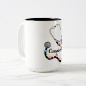 Tasse 2 Couleurs Stethoscope Avec Lumières De Noël Joyeux Noël Infi (Devant gauche)