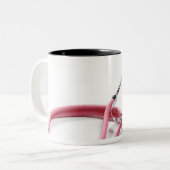 Tasse 2 Couleurs Stéthoscope rose (Devant gauche)