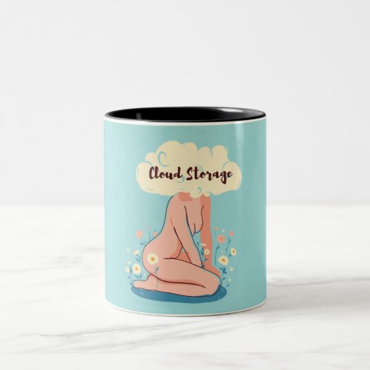 Tasse 2 Couleurs Stockage cloud - Dons Codeurs amusants Cadeau (Centre)