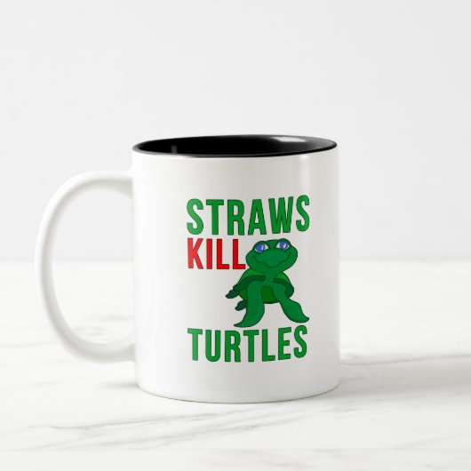 Tasse 2 Couleurs Straws Kill Turtles (Gauche)