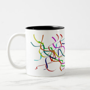 Tasse 2 Couleurs Streamers en plastique coloré