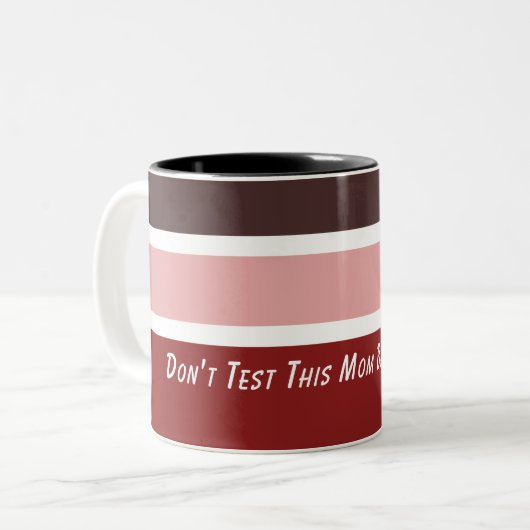 Tasse 2 Couleurs Stripes Feminine Coffee Maman Citation (Devant gauche)
