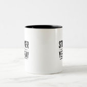 Tasse 2 Couleurs Stronger Than Yesterday | Motivational Quote (Centre)