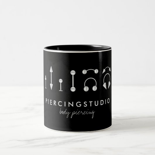 Tasse 2 Couleurs Studio de piercing argent (Centre)