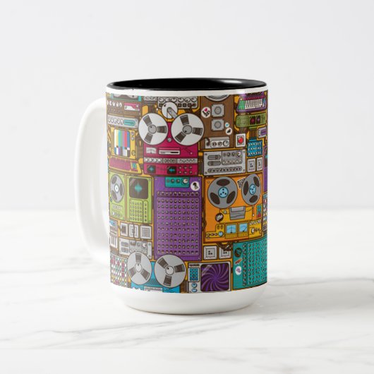 Tasse 2 Couleurs Studio d'enregistrement des périphériques rétroact (Devant gauche)