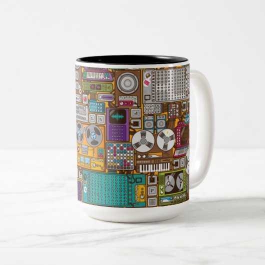 Tasse 2 Couleurs Studio d'enregistrement des périphériques rétroact (Devant droit)