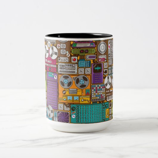 Tasse 2 Couleurs Studio d'enregistrement des périphériques rétroact (Centre)