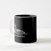 Tasse 2 Couleurs Stupid Canadian Wolf Bird Funny Canada Gift Loon  (Devant gauche)