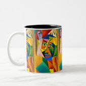 Tasse 2 Couleurs Style Abstrait de cubisme (Gauche)