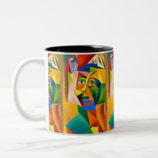 Tasse 2 Couleurs Style Abstrait de cubisme (Gauche)