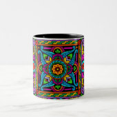 Tasse 2 Couleurs Style Bohème Vitrail (Centre)