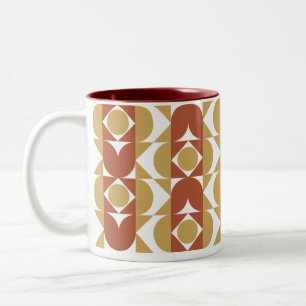 Tasse 2 Couleurs style boho tendance motif géométrique coloré