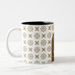 Tasse 2 Couleurs style boho tendance motif géométrique coloré