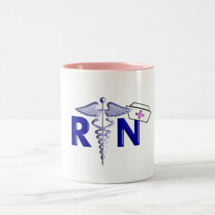 Tasse 2 Couleurs Style Cadeau-De relief de RN (infirmier autorisé)
