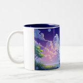 Tasse 2 Couleurs style d'anime paysage bizarre (Gauche)