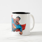 Tasse 2 Couleurs Style de bande dessinée Superman (Devant droit)