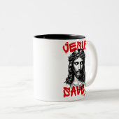 Tasse 2 Couleurs Style de graffiti Jesus Saves (Devant droit)