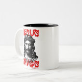 Tasse 2 Couleurs Style de graffiti Jesus Saves (Devant gauche)