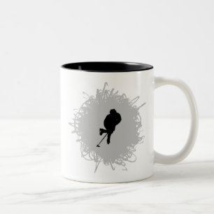 Tasse 2 Couleurs Style de griffonnage d'hockey