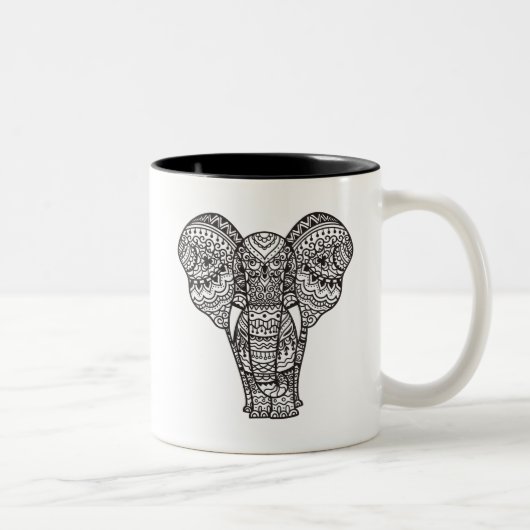 Tasse 2 Couleurs Style décoratif d'éléphant (Droit)