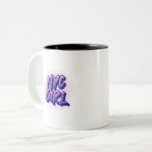 Tasse 2 Couleurs Style Graffiti pour fille NYC (Devant gauche)