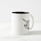 Tasse 2 Couleurs Style graphique de l'affiche de l'ancienne école d (Devant droit)