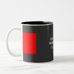 Tasse 2 Couleurs Style gris rouge minimaliste moderne
